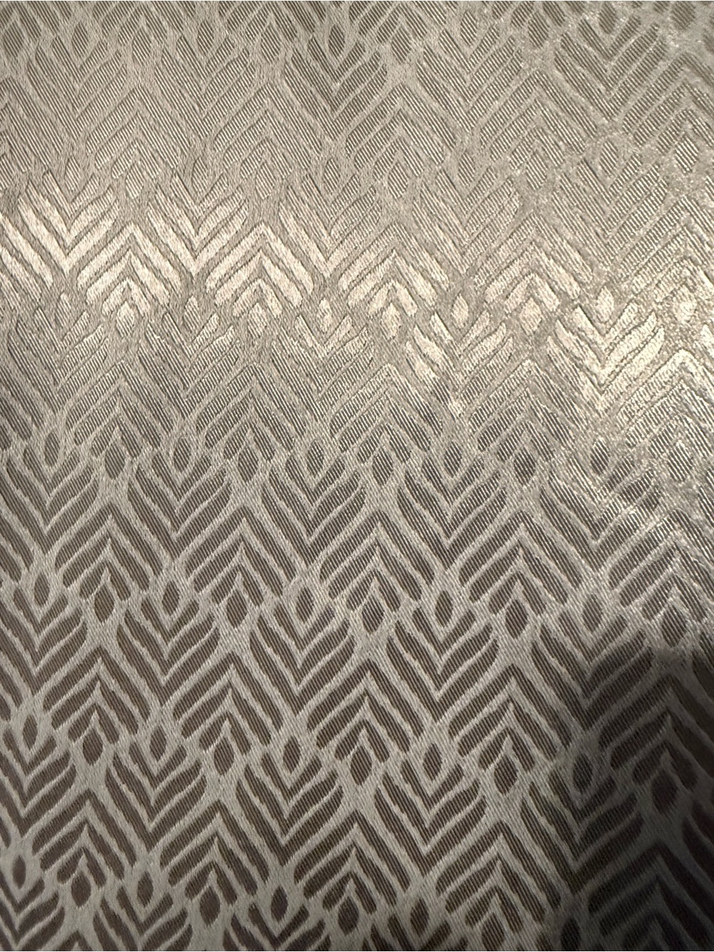 Grey Taupe textured patterned curtains 42x84 - set of 2